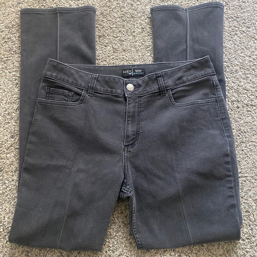 Riders by Lee Mid‎ Rise Bootcut Jeans Women's Gray Denim